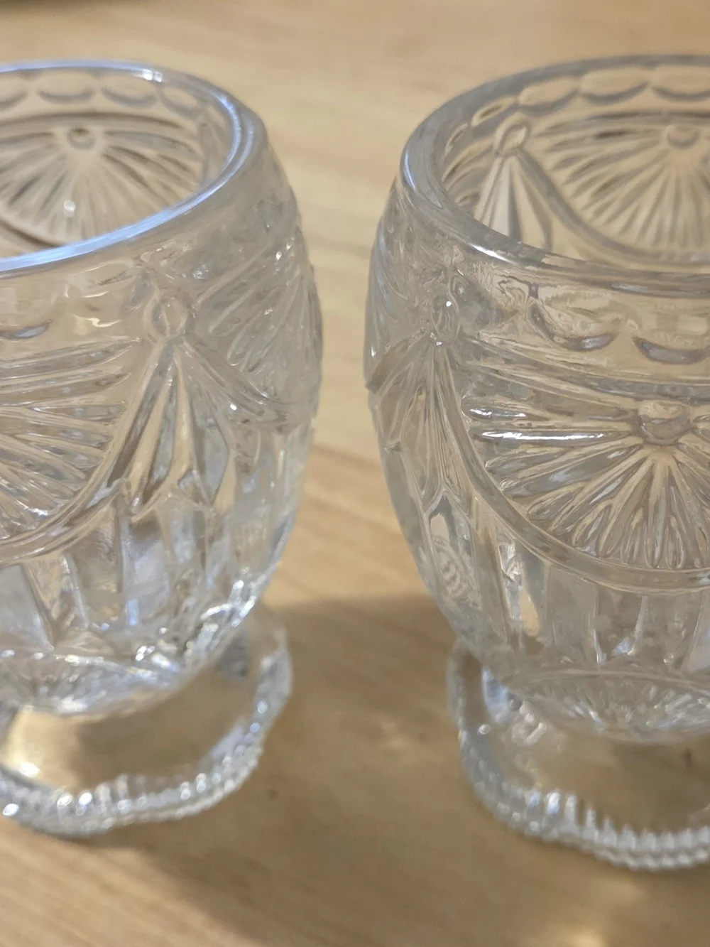 Crystal Clear Signatures Patterned Glass Votive/Taper Candle Holders - Set of 2